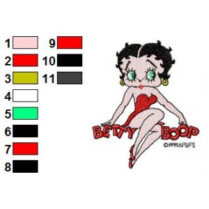 Betty Boop Embroidery Design 48